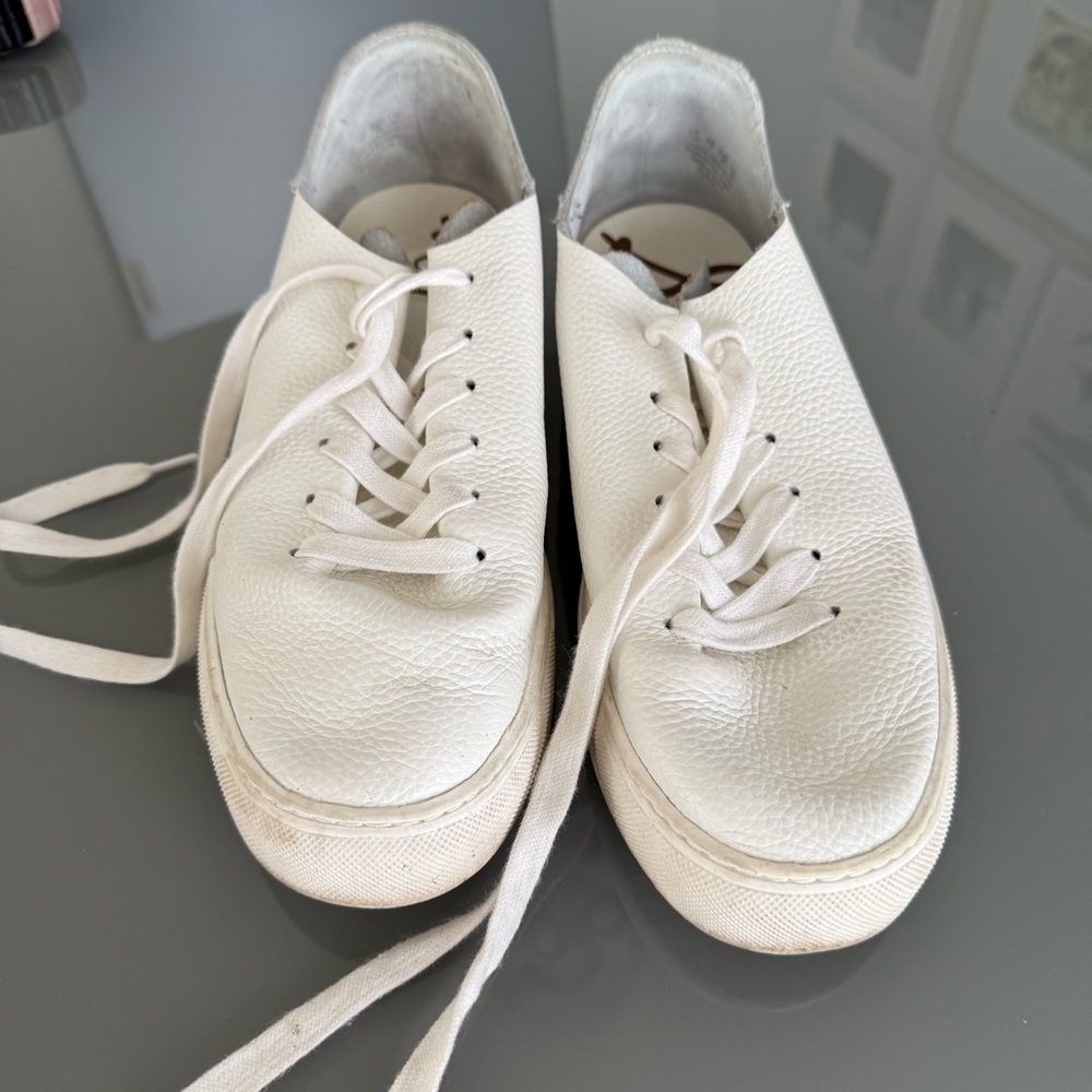 Sam Edelman White Leather Sneakers worn twice